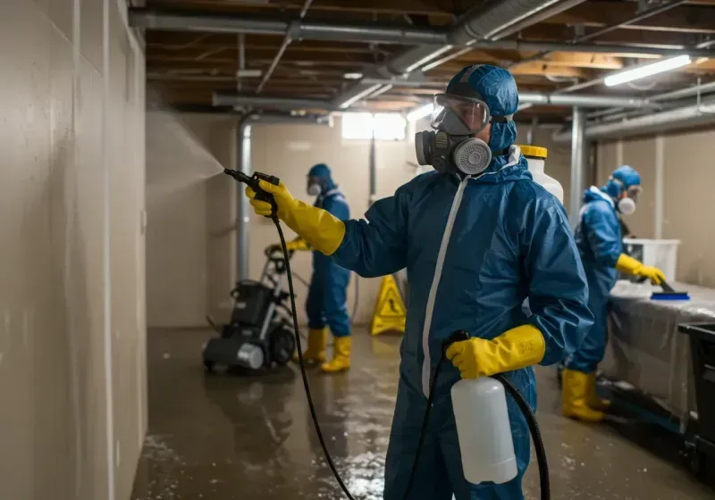 Basement Sanitization and Antimicrobial Treatment process in Weston, MO