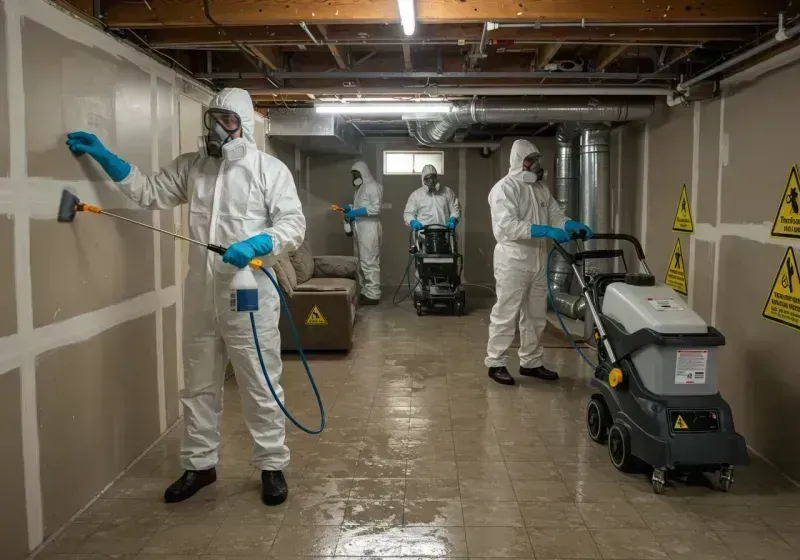 Basement Moisture Removal and Structural Drying process in Weston, MO